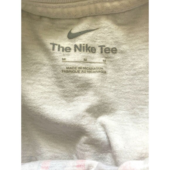 Nike Air T-Shirt Mens Medium white Neon Spellout Swoosh Graphic Tee Retro - Picture 5 of 6